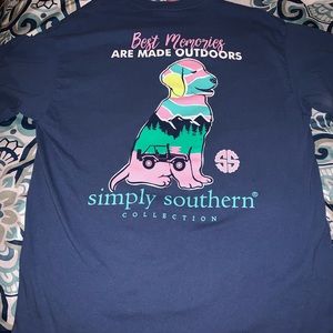 blue long sleeve Simply Southern t-shirt